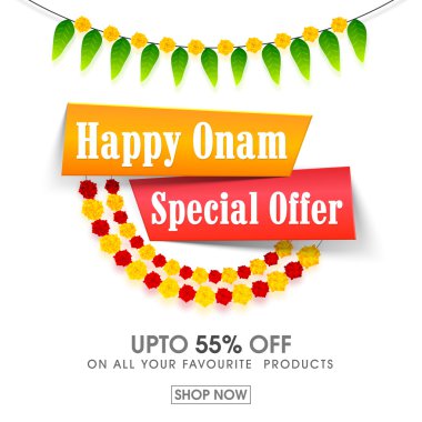 Onam Özel Teklifler Satış Afişi, Banner tasarımı.