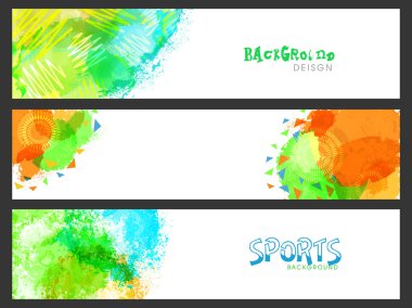 Web sitesi başlık veya afiş spor konsepti için.