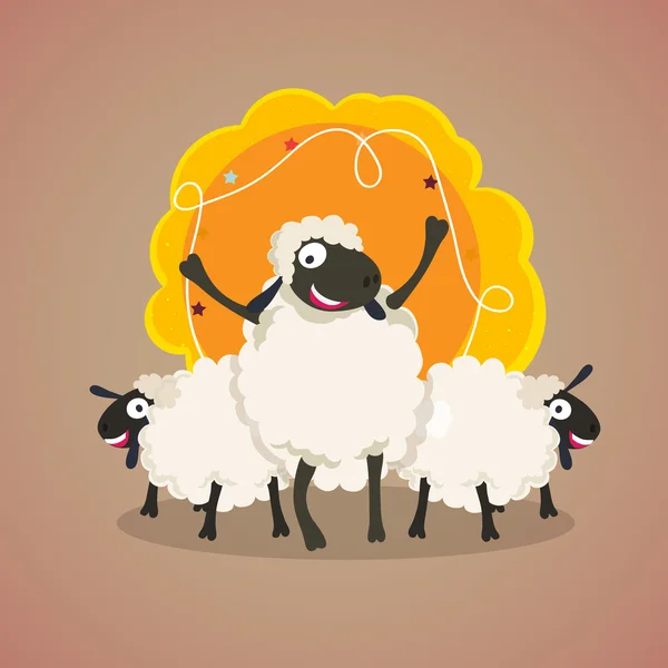 Sheeps for Eid-Al-Adha Celebration. — Stock Vector