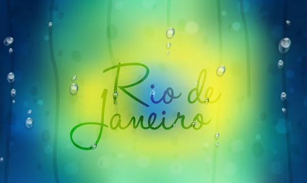 Affiche, bannière avec texte Rio de Janeiro . — Image vectorielle