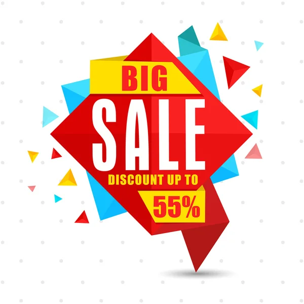 Big Sale Paper Tag oder Banner-Design. — Stockvektor