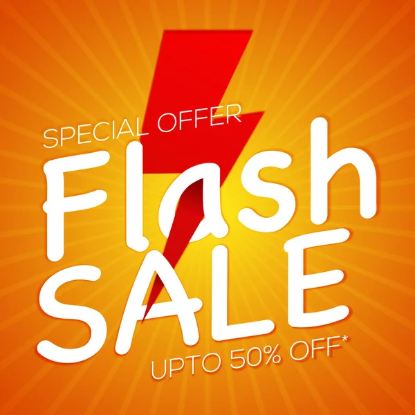 Flash Sale Cartaz, Banner ou design de panfleto . — Vetor de Stock