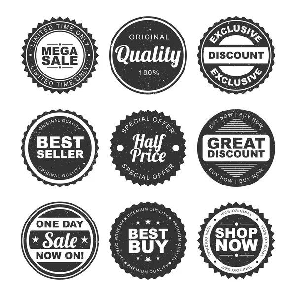 Set van verkoop stickers, labels, etiketten of badges. — Stockvector