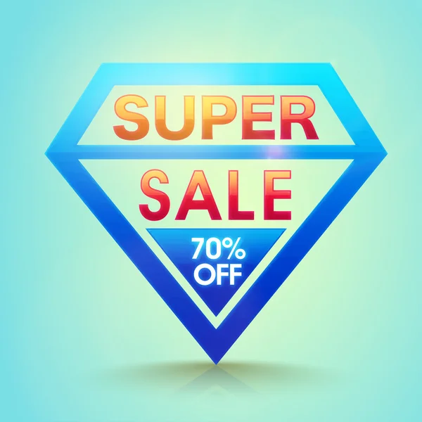 Super Sale Poster, Banner or Flyer design. — Stock Vector