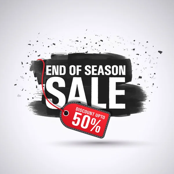 End of Season Sale Poster, Banner or Flyer. — Stock Vector
