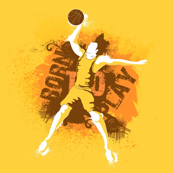 Basketball Joueur pour le sport concept . — Image vectorielle