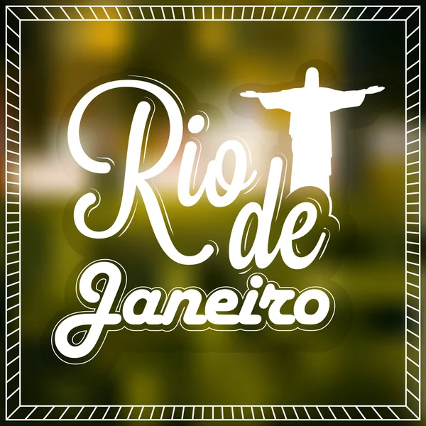 Poster, Banner mit stilvollem Text Rio de Janeiro. — Stockvektor