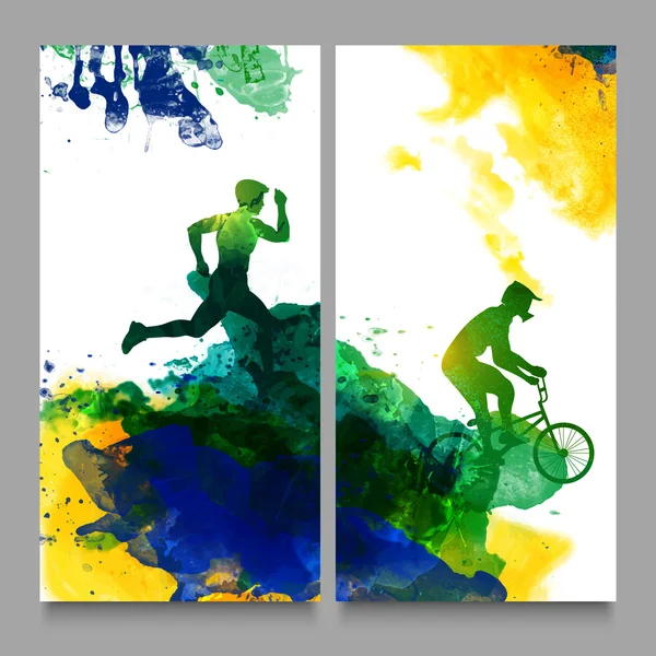 Website Banner set for Sports concept. — Stock Vector