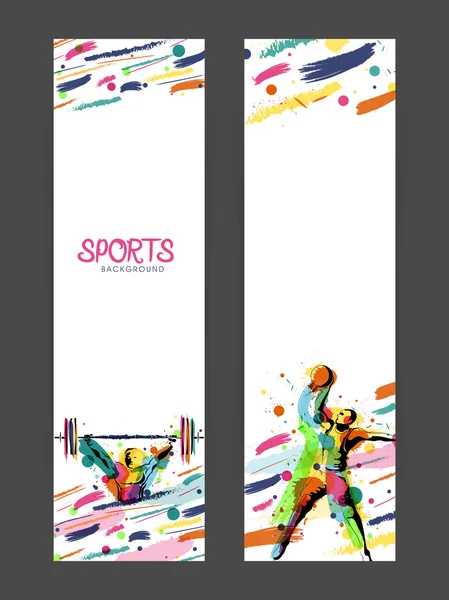 Website Banner set for Sports concept. — Stock Vector