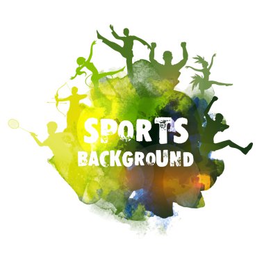 Farklı oyunlar ile spor arka plan.