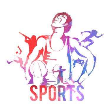 Poster, afiş veya el ilanı için spor kavramı.