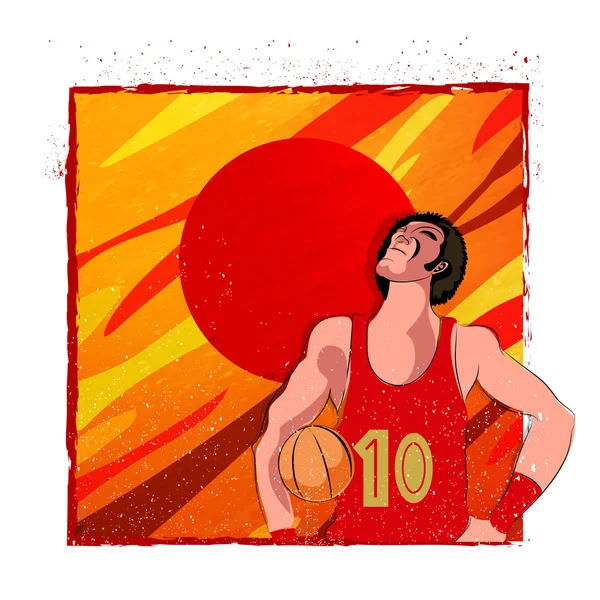 Concepto de jugador de baloncesto para deportes . — Archivo Imágenes Vectoriales