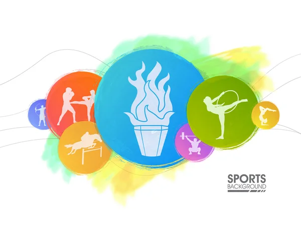 Sport háttér a különböző játékok. — Stock Vector