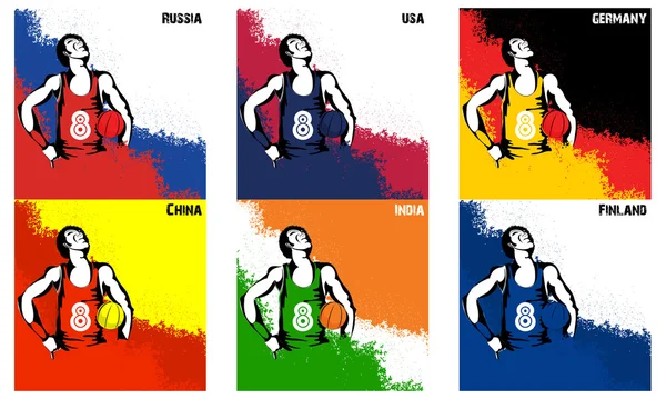 Concept des pays participants pour le sport . — Image vectorielle