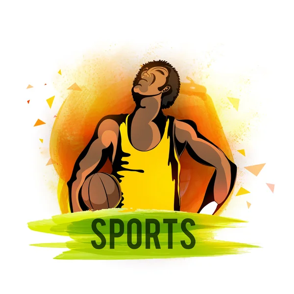 Giocatore di basket per il concetto di sport . — Vettoriale Stock