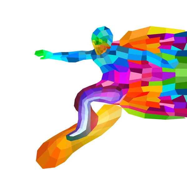 Sportovní koncepce s Surferem. — Stockový vektor