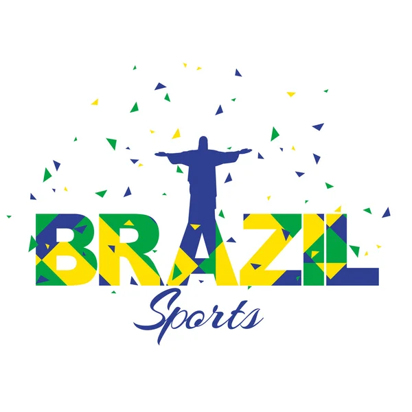 巴西体育海报、横幅或传单. — 图库矢量图片