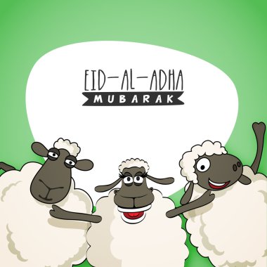 Kurban Bayramı Mübarek için Komik Koyunlar.