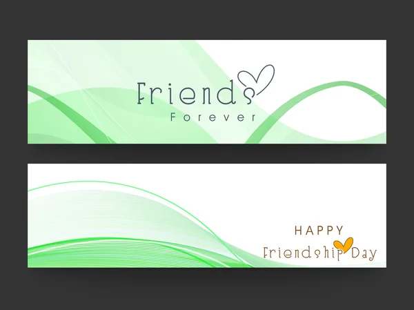 Website Header or Banner for Happy Friendship Day. — Stock Vector