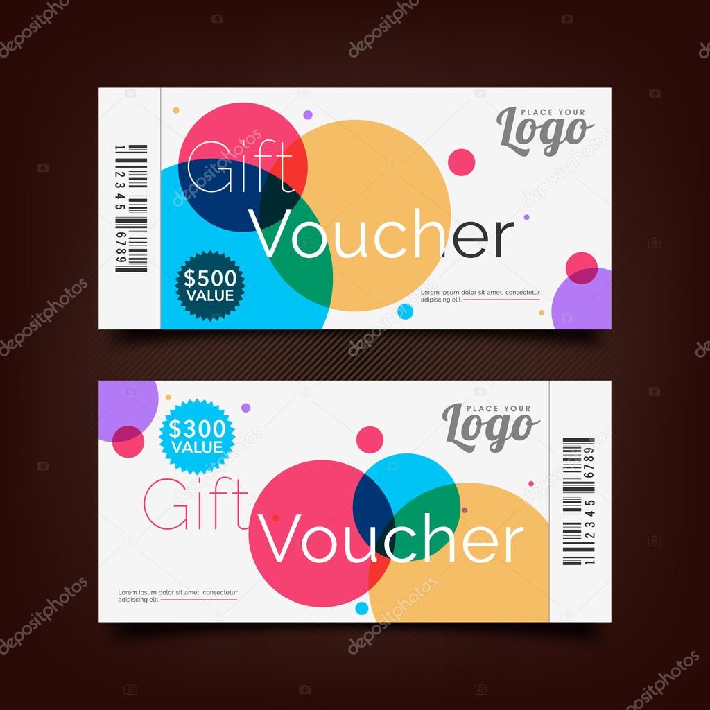 Creative colorful Gift Voucher, Coupon or Certificate template layout.