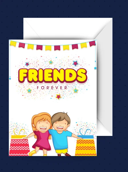 Dostluk Günü kutlaması için Tebrik Kartı.