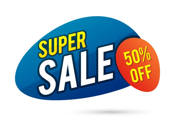 Super Sale Poster, Banner or Flyer design. — Stock Vector