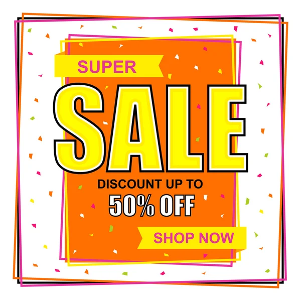 Super Sale Poster, Banner or Flyer design. — Stock Vector