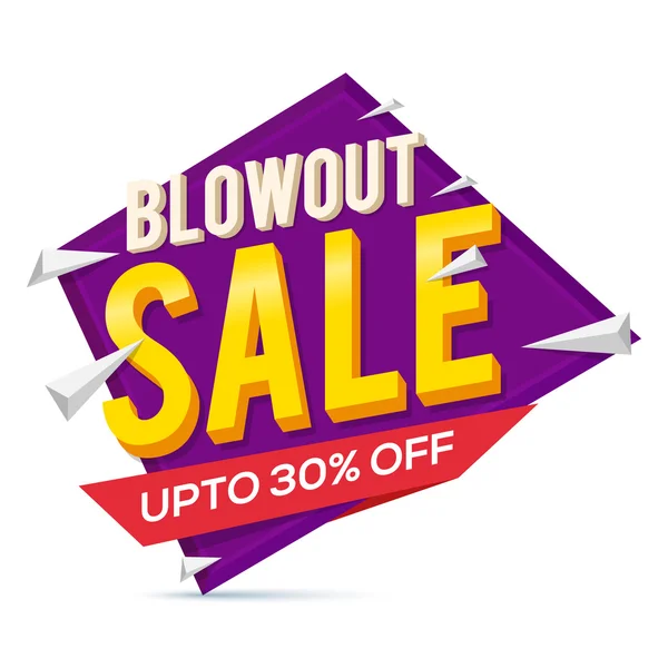 Blowout Sale Poster, Banner or Flyer design. — Stock Vector