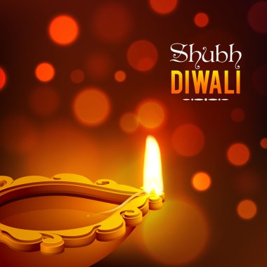 Diwali Kutlama için Işıklı Lamba.