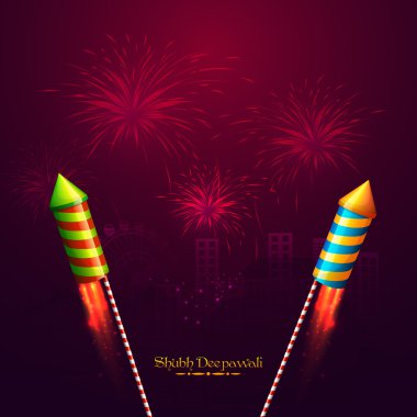 Diwali Kutlama için Havai fişek.