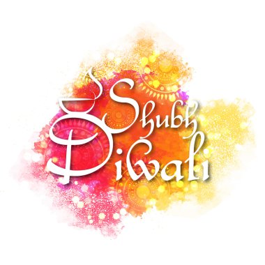 Diwali kutlama için Hintçe Metin ile Tebrik Kartı.