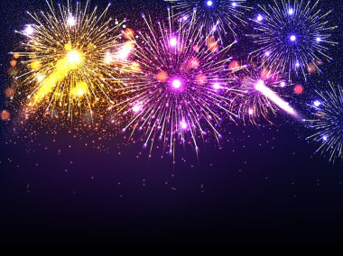 Renkli havai fişek ile festival tatil arka plan.