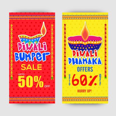 Diwali Kutlama için Web Banners.