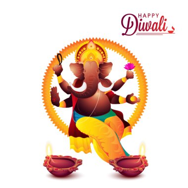 Lord Ganesha for Happy Diwali celebration.