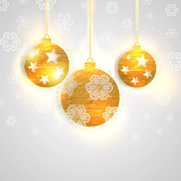 Boules de Noël d'or pour célébrer Joyeux Noël . — Image vectorielle