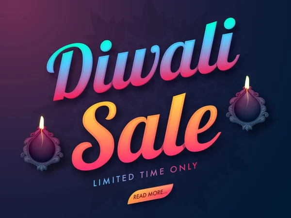 Cartel o pancarta de venta Diwali . — Archivo Imágenes Vectoriales