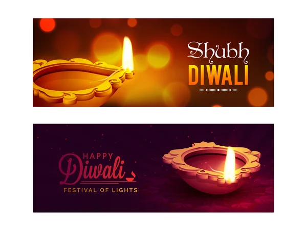 Webbsida header eller banner för Happy Diwali. — Stock vektor
