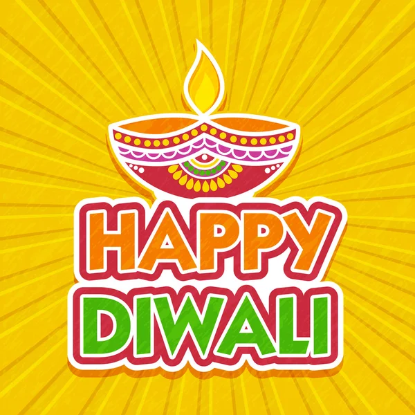 Diseño pegajoso para la celebración de Happy Diwali . — Archivo Imágenes Vectoriales