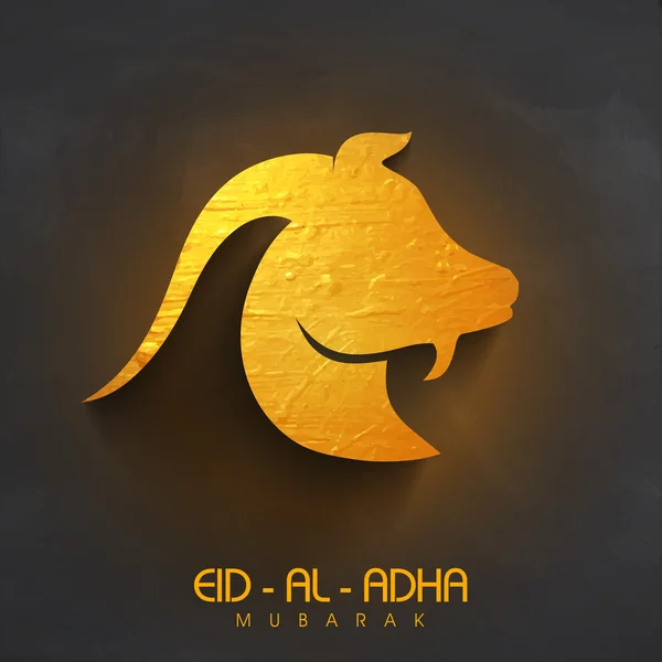 Glansig get för Eid-al-Adha Celebration. — Stock vektor
