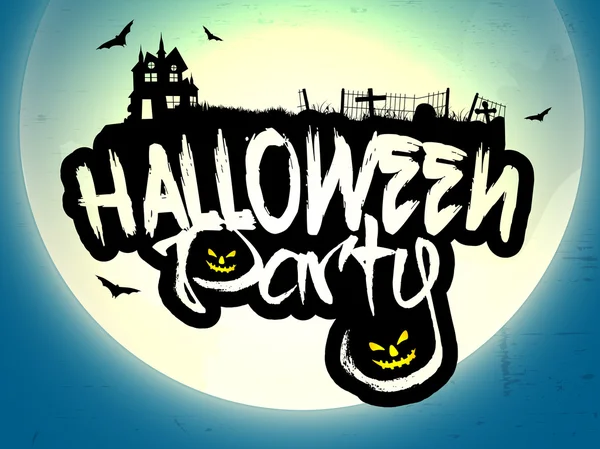 Halloween party plakat, banner lub ulotki projekt. — Wektor stockowy