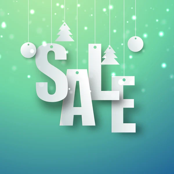 Christmas Sale Poster, Banner or Flyer design. — Stock Vector