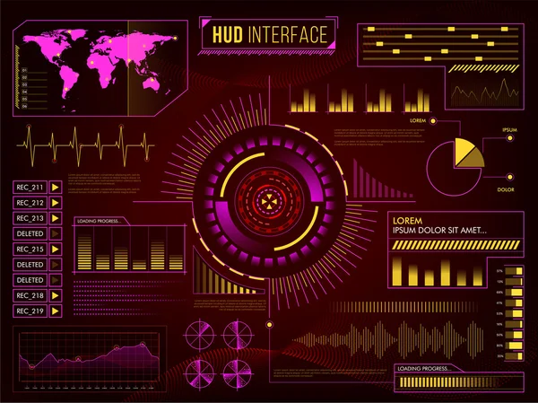 创意 Hud 界面布局. — 图库矢量图片