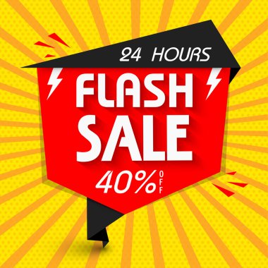 Flash Satış Kağıt Etiketi veya Banner tasarımı.