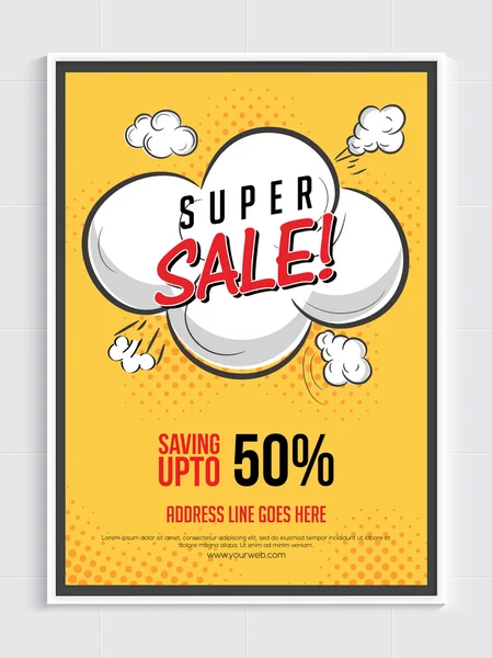 Super Sale Poster, Banner oder Flyer Design. — Stockvektor