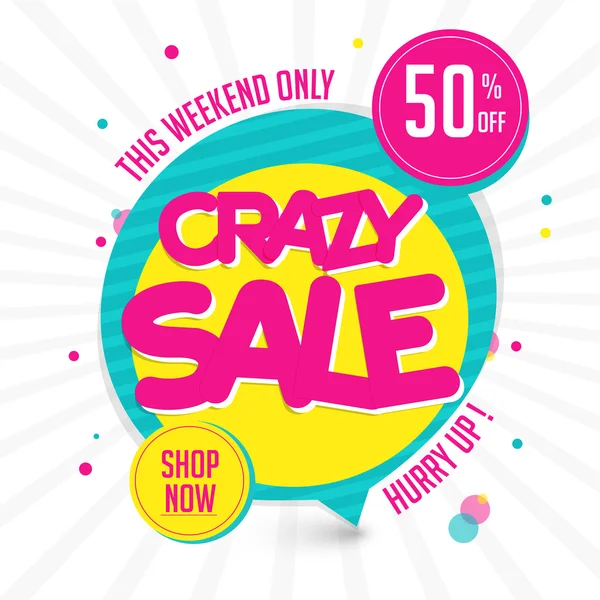 Crazy sale banner. — Stock Vector © slena 22885296