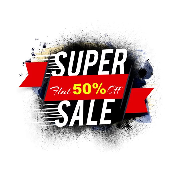 Super Sale Poster, Banner or Flyer design. — Stock Vector