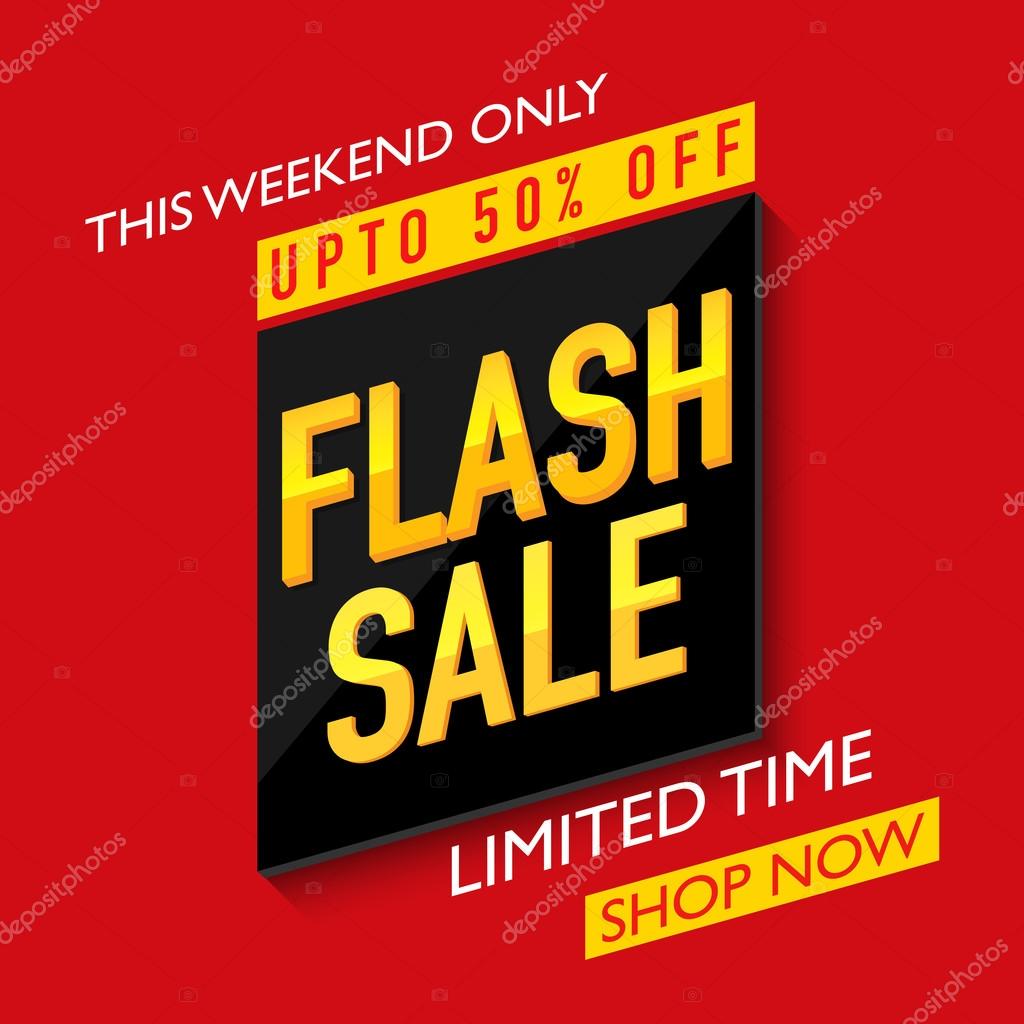 Flash Sale Poster Banner Or Flyer Design Vector Image By C Alliesinteract Vector Stock
