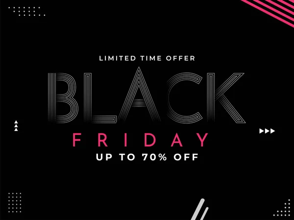 Black Friday Sale Poster Design — Stock Vector
