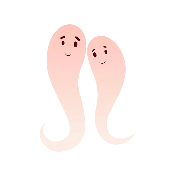 Smiley Casal Fantasma Fundo Branco —  Vetores de Stock