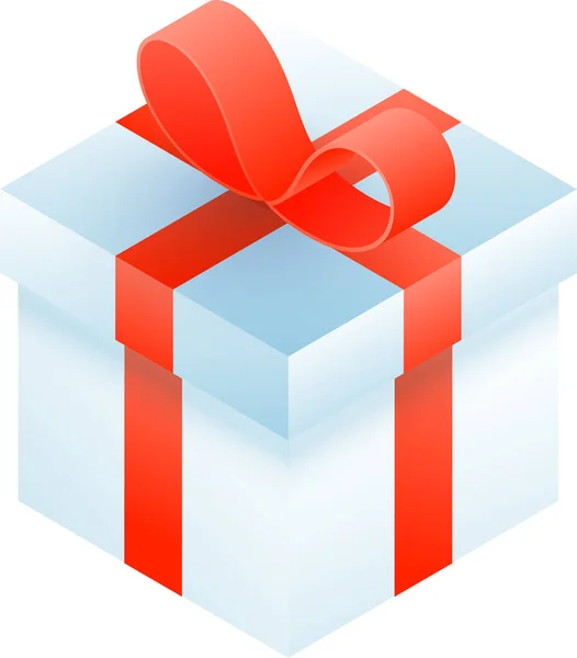 Ilustración Del Elemento Caja Regalo Color Rojo Azul — Vector de stock